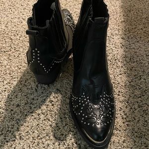 Wanted brand faux leather ankle cowboy boots